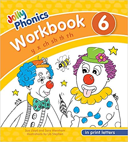 Jolly Phonics Workbook 6  (Print Letters) - WHILE STOCK LASTS!!
