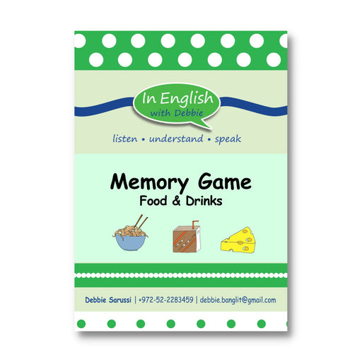 In English with Debbie - Memory Game : Food and Drinks