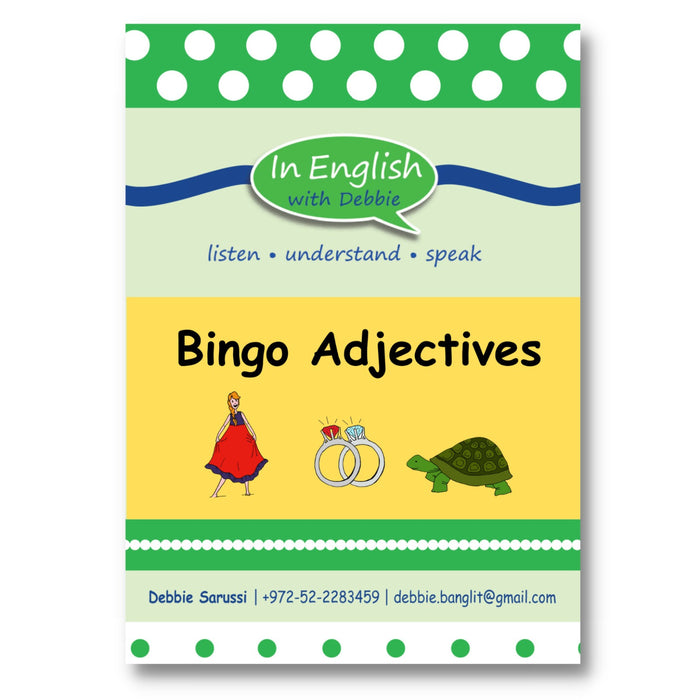 In English with Debbie - Bingo Adjectives