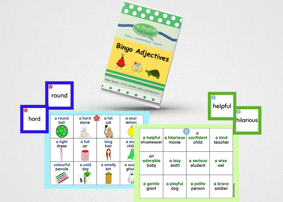 In English with Debbie - Game: Bingo Adjectives