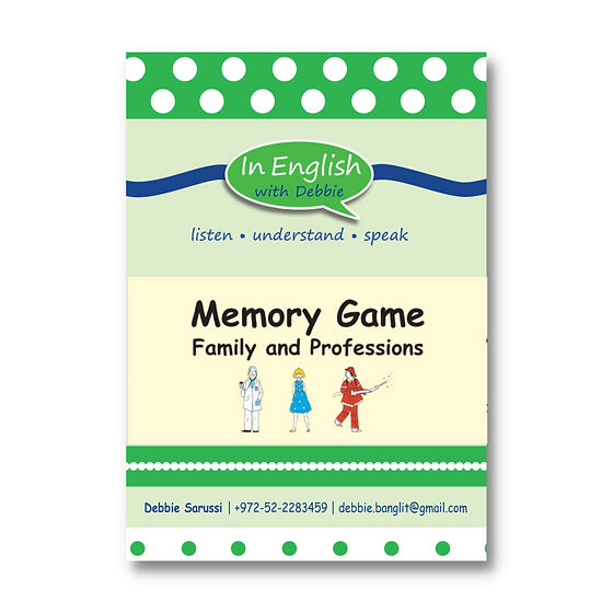 In English with Debbie - Memory Game: Family & Professions