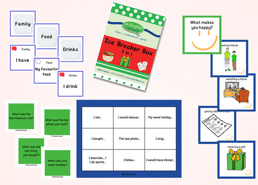 In English with Debbie - Game: Ice Breaker Box - 3 in 1