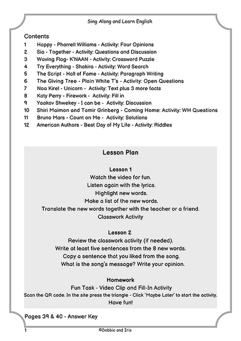 In English - Melodies of Learning