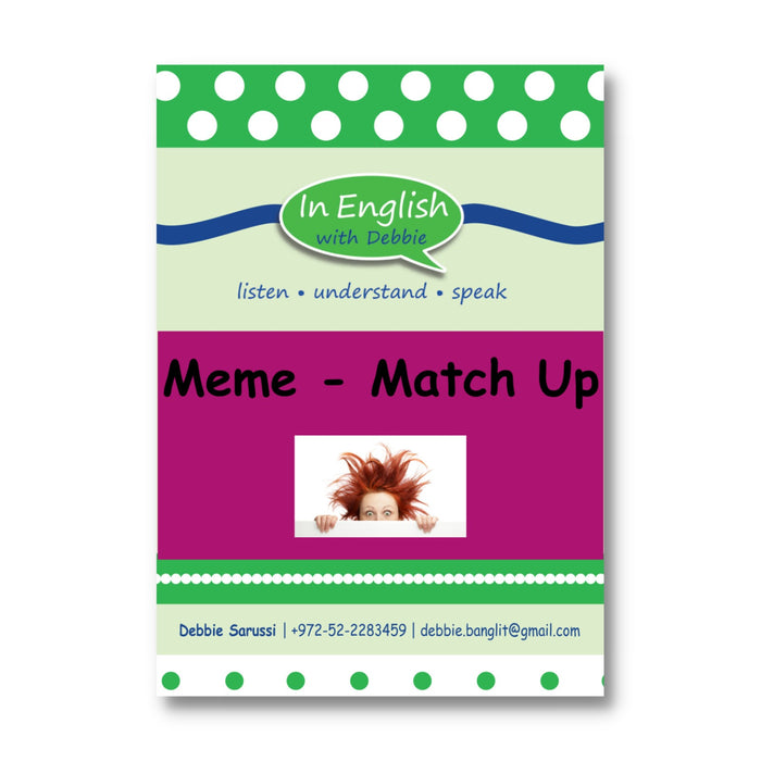 In English With Debbie - Meme: Match Up