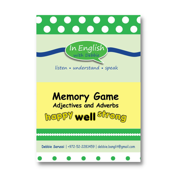 In English with Debbie - Memory Game : Adjectives & Adverbs
