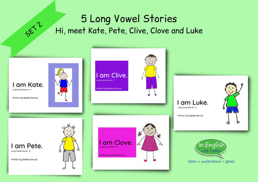 In English - Reading Books Set 2 (Long Vowels)   Phonics-Based Reading