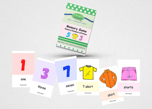 In English with Debbie - Memory Game: Colours/Numbers/Clothes
