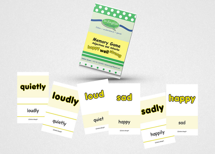 In English with Debbie - Memory Game : Adjectives & Adverbs
