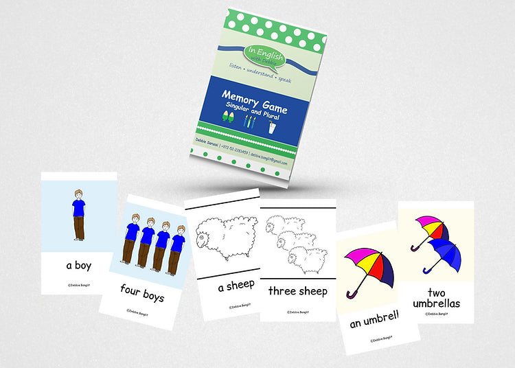 In English with Debbie - Memory Game: Singular and Plural