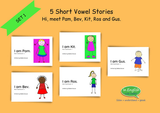 In English - Reading Books Set 01 (Short Vowels)   Phonics-Based Reading