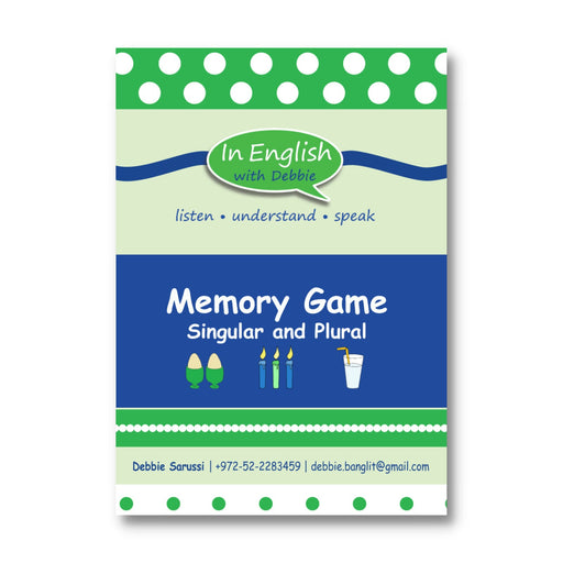 In English with Debbie - Memory Game: Singular and Plural