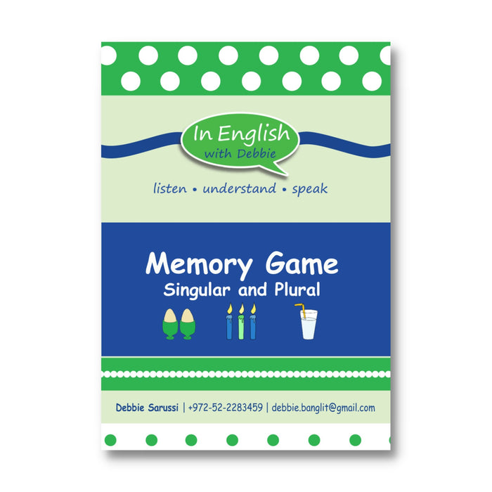 In English with Debbie - Memory Game: Singular and Plural