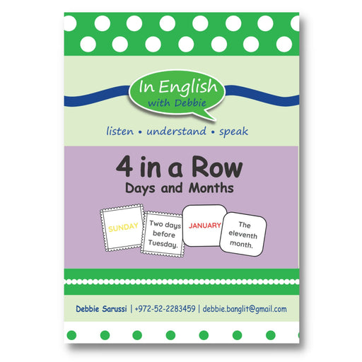 In English with Debbie - Game: 4 in a Row Days and Months