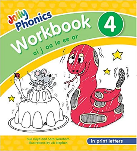 Jolly Phonics Workbook 4  (Print Letters)