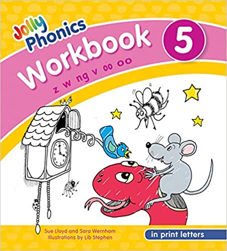 Jolly Phonics Workbook 5  (Print Letters) - WHILE STOCK LASTS!!