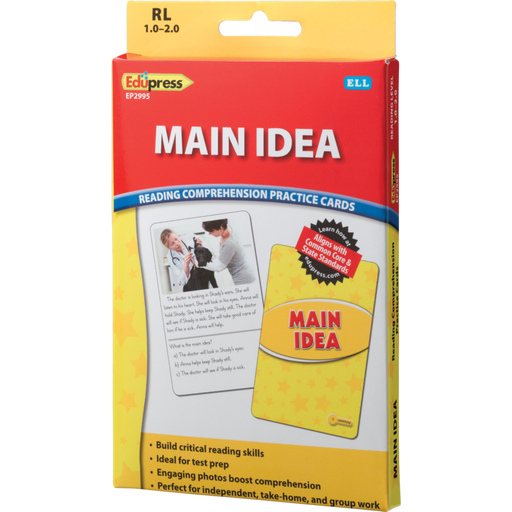 Reading Comprehension Practice Cards  - Main Idea Yellow 1.0-2.0