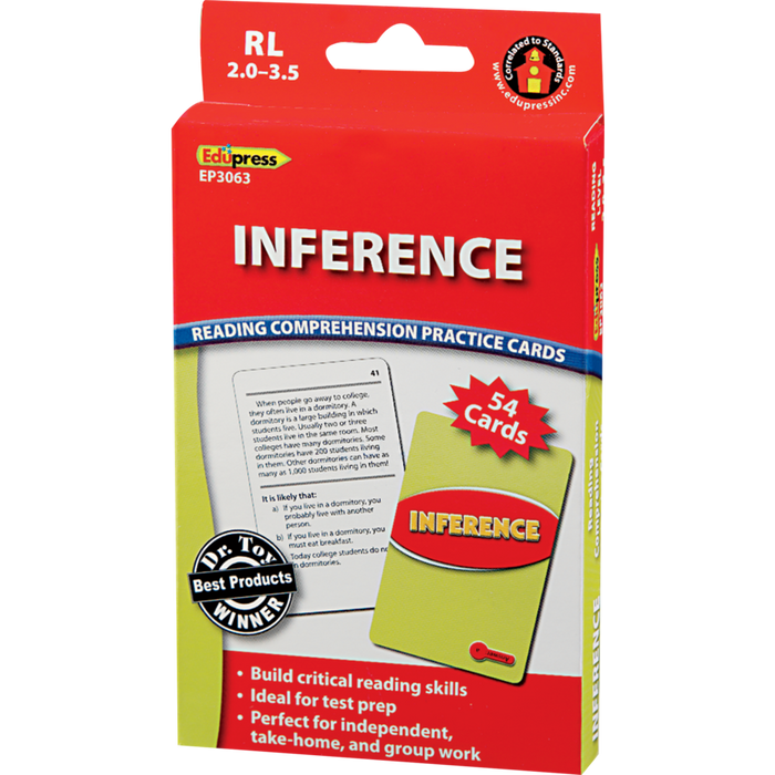 Reading Comprehension Practice Cards - Inference Red 2.0-3.5