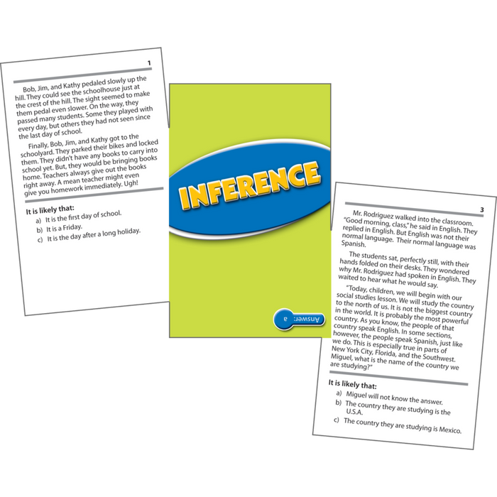 Reading Comprehension Practice Cards  - Inference Blue 3.5-5.0