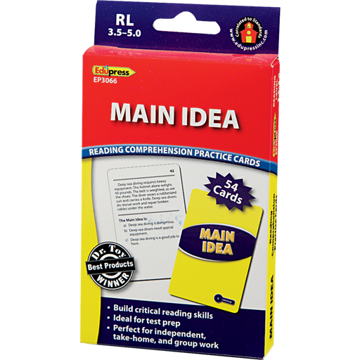 Reading Comprehension Practice Cards  - Main Idea Blue 3.5-5.0