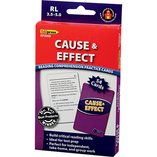 Reading Comprehension Practice Cards - Cause & Effect Blue 3.5-5.0