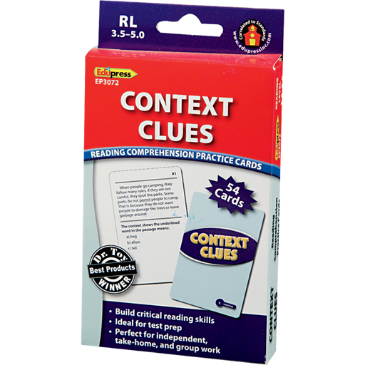 Reading Comprehension Practice Cards - Context Clues Blue 3.5-5.0