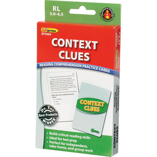 Reading Comprehension Practice Cards  - Context Clues Green 5.0-6.5