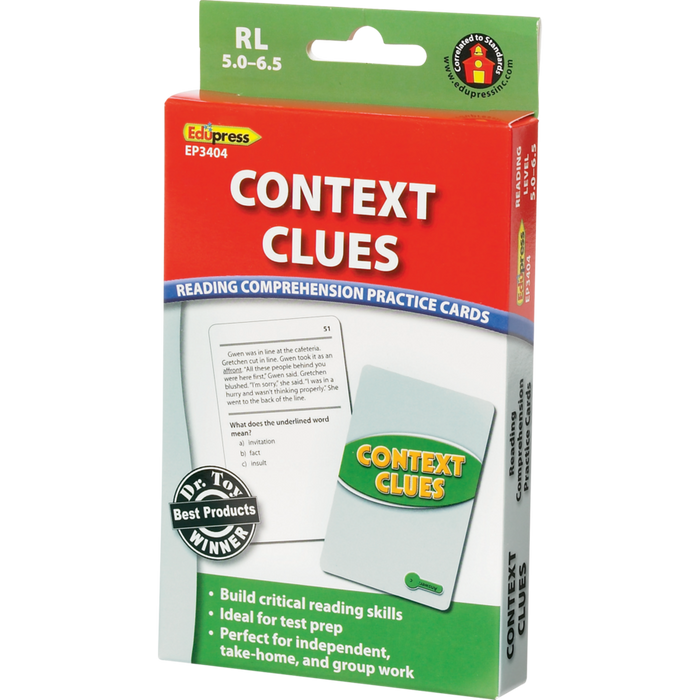 Reading Comprehension Practice Cards  - Context Clues Green 5.0-6.5