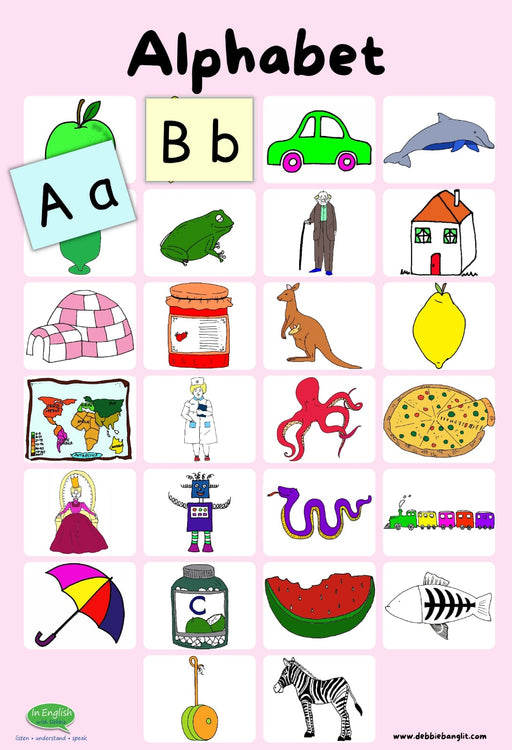In English with Debbie - Poster: Alphabet
