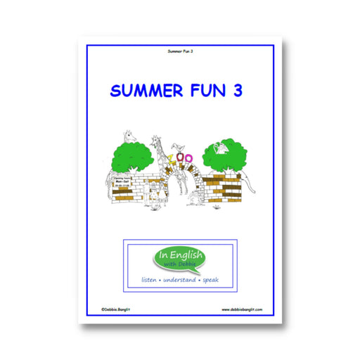 In English with Debbie - Summer Fun 3 Booklet              (Review Grades 5-6)