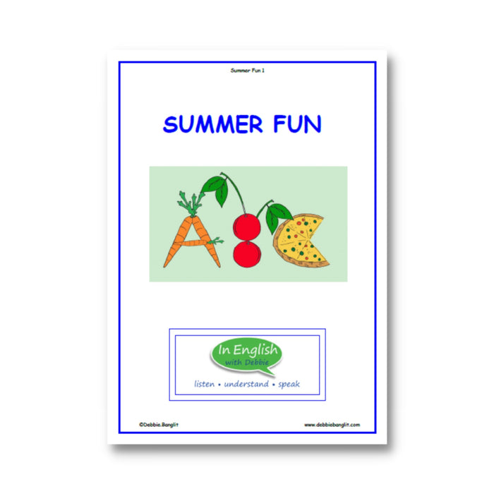 In English with Debbie - Summer Fun Booklet               (Review Grades 2-3)