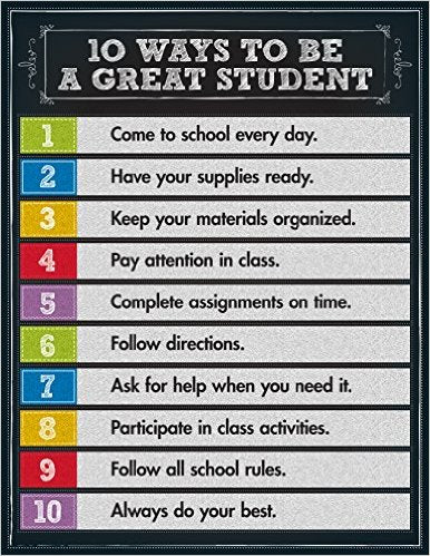 Poster: 10 Ways to be a Great Student