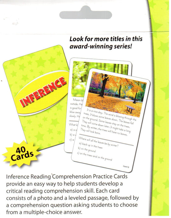 Reading Comprehension Practice Cards  - Inference Yellow 1.0-2.0