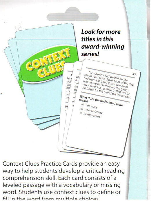 Reading Comprehension Practice Cards  - Context Clues Green 5.0-6.5