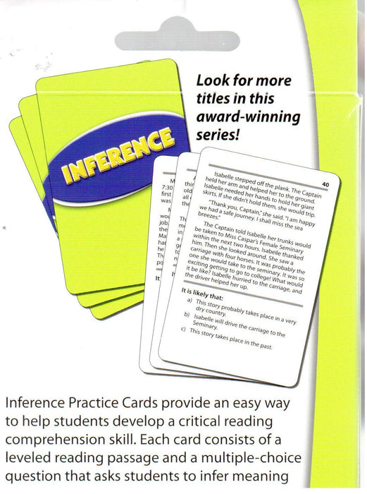Reading Comprehension Practice Cards  - Inference Blue 3.5-5.0